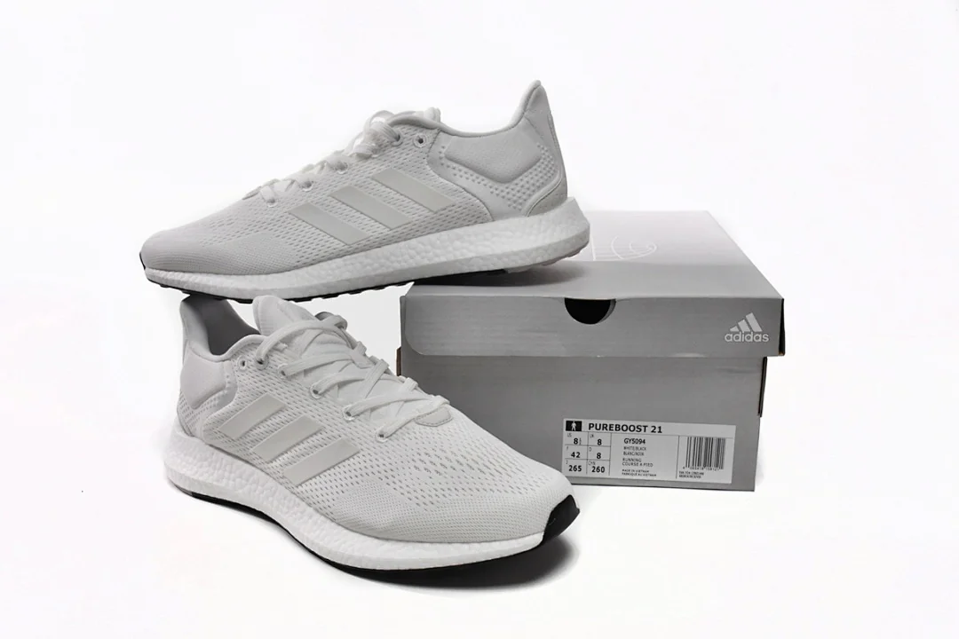 Adidas Pure Boost 21 'Triple White Beige' #GY5094 – replica sneakers size 36/37/38/39/40/41/42/43/44/45